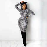 CLASSIC HOUNDSTOOTH PULLOVER DRESS - TIMELESS ELEGANCE IN EVERY THREAD - B ANN'S BOUTIQUE, LLC