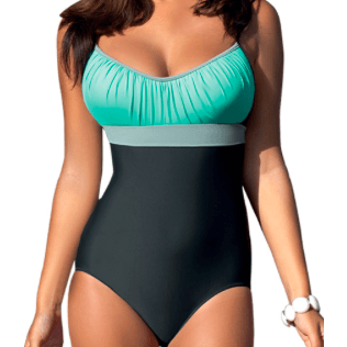 COLOR BLOCK VINTAGE RETRO ONE-PIECE - B ANN'S BOUTIQUE