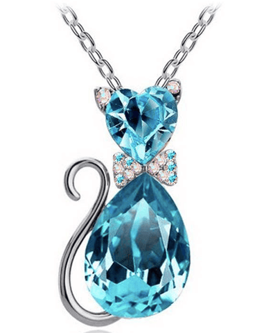 COLORFUL CAT PENDANT NECKLACE - B ANN'S BOUTIQUE