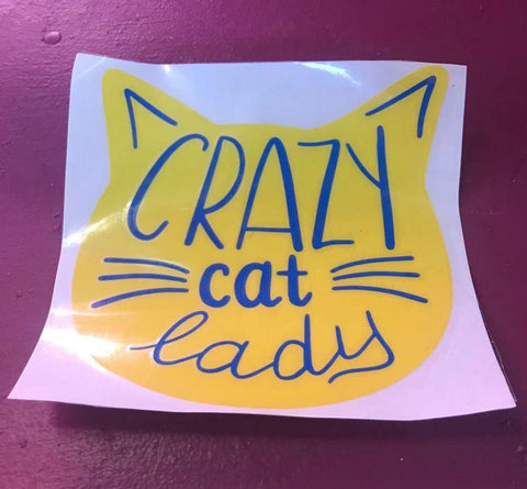 CRAZY CAT LADY WINDOW DECAL - B ANN'S BOUTIQUE, LLC