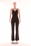 CRISSCROSS BACKLESS WRAP JUMPSUIT - B ANN'S BOUTIQUE