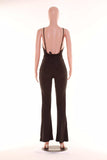 CRISSCROSS BACKLESS WRAP JUMPSUIT - B ANN'S BOUTIQUE