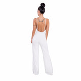 CRISSCROSS BACKLESS WRAP JUMPSUIT - B ANN'S BOUTIQUE