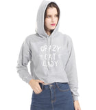 CROPPED CRAZY CAT LADY HOODIE - B ANN'S BOUTIQUE