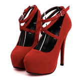 CROSS-STRAP PLATFORM PUMPS - B ANN'S BOUTIQUE