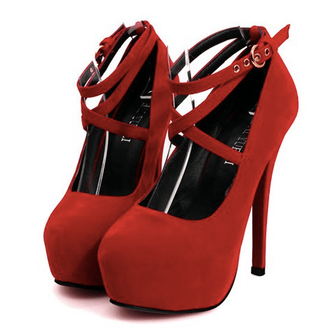 CROSS-STRAP PLATFORM PUMPS - B ANN'S BOUTIQUE