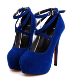 CROSS-STRAP PLATFORM PUMPS - B ANN'S BOUTIQUE