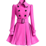DOUBLE-BREASTED WOMENS BELTED PEACOATS - B ANN'S BOUTIQUE