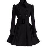 DOUBLE-BREASTED WOMENS BELTED PEACOATS - B ANN'S BOUTIQUE