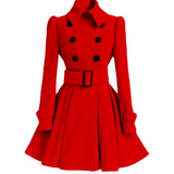 DOUBLE-BREASTED WOMENS BELTED PEACOATS - B ANN'S BOUTIQUE