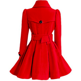 DOUBLE-BREASTED WOMENS BELTED PEACOATS - B ANN'S BOUTIQUE