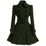 DOUBLE-BREASTED WOMENS BELTED PEACOATS - B ANN'S BOUTIQUE