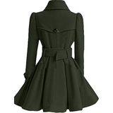 DOUBLE-BREASTED WOMENS BELTED PEACOATS - B ANN'S BOUTIQUE