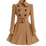 DOUBLE-BREASTED WOMENS BELTED PEACOATS - B ANN'S BOUTIQUE
