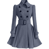 DOUBLE-BREASTED WOMENS BELTED PEACOATS - B ANN'S BOUTIQUE