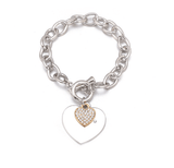 DOUBLE HEART CHAINS OF LOVE BRACELET - B ANN'S BOUTIQUE