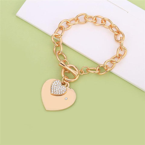 DOUBLE HEART CHAINS OF LOVE BRACELET - B ANN'S BOUTIQUE