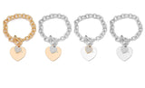 DOUBLE HEART CHAINS OF LOVE BRACELET - B ANN'S BOUTIQUE