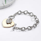 DOUBLE HEART CHAINS OF LOVE BRACELET - B ANN'S BOUTIQUE