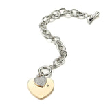 DOUBLE HEART CHAINS OF LOVE BRACELET - B ANN'S BOUTIQUE