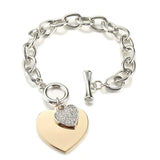 DOUBLE HEART CHAINS OF LOVE BRACELET - B ANN'S BOUTIQUE