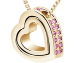 DOUBLE HEART PENDANT NECKLACE - B ANN'S BOUTIQUE