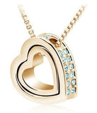 DOUBLE HEART PENDANT NECKLACE - B ANN'S BOUTIQUE