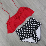 DOUBLE-RUFFLE DOUBLE-TROUBLE TWO-PIECE SWIMSUIT - B ANN'S BOUTIQUE