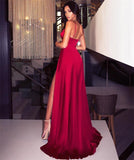 DUAL HIGH SLIT EVENING GOWN - B ANN'S BOUTIQUE