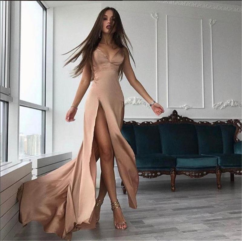 DUAL HIGH SLIT EVENING GOWN B ANN'S BOUTIQUE, LLC DUAL HIGH SLIT EVENING GOWN B ANN'S BOUTIQUE, LLC