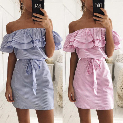END OF THE LINE RUFFLED DRESS - B ANN'S BOUTIQUE