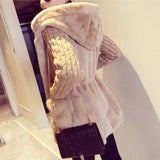 FAUX FUR JACKET WITH KNITTED SLEEVES - B ANN'S BOUTIQUE