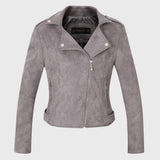 FAUX SUEDE BIKER JACKET - B ANN'S BOUTIQUE