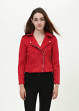 FAUX SUEDE BIKER JACKET - B ANN'S BOUTIQUE