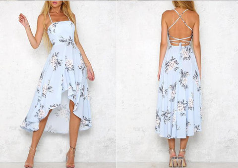 FIELDS OF BLUE SUNDRESS - B ANN'S BOUTIQUE