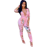 FITTED & FLAUNTING FLORAL JUMPSUIT - B ANN'S BOUTIQUE