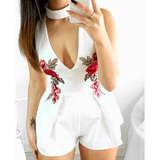 FLORA’S FLORAL EMBROIDERED ROMPER - B ANN'S BOUTIQUE