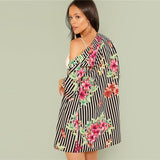 FLORA’S FLORAL STRIPE KIMONO - B ANN'S BOUTIQUE