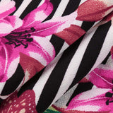 FLORA’S FLORAL STRIPE RUFFLED TOP - B ANN'S BOUTIQUE