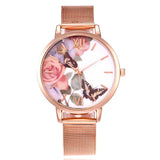 FLORAL & FRIENDS METAL MESH BAND WATCH - B ANN'S BOUTIQUE