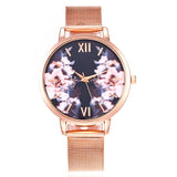 FLORAL & FRIENDS METAL MESH BAND WATCH - B ANN'S BOUTIQUE