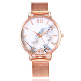 FLORAL & FRIENDS METAL MESH BAND WATCH - B ANN'S BOUTIQUE