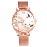 FLORAL & FRIENDS METAL MESH BAND WATCH - B ANN'S BOUTIQUE