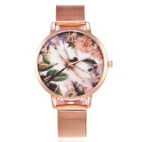 FLORAL & FRIENDS METAL MESH BAND WATCH - B ANN'S BOUTIQUE