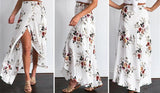 FLORAL BOHO HIGH WAIST MAXI SKIRT - B ANN'S BOUTIQUE