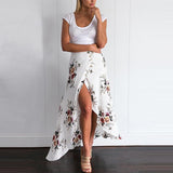 FLORAL BOHO HIGH WAIST MAXI SKIRT - B ANN'S BOUTIQUE