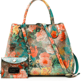 FLORAL BOUQUET TOTE & MATCHING CLUTCH - B ANN'S BOUTIQUE