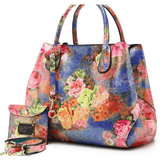 FLORAL BOUQUET TOTE & MATCHING CLUTCH - B ANN'S BOUTIQUE