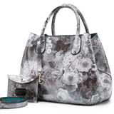 FLORAL BOUQUET TOTE & MATCHING CLUTCH - B ANN'S BOUTIQUE