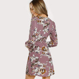 FLORAL BOUQUET WRAP (IT UP) DRESS - B ANN'S BOUTIQUE